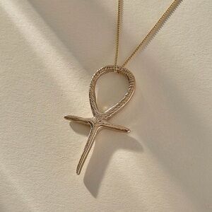 Elegant Gold Ankh Pendant Necklace by Catori Life